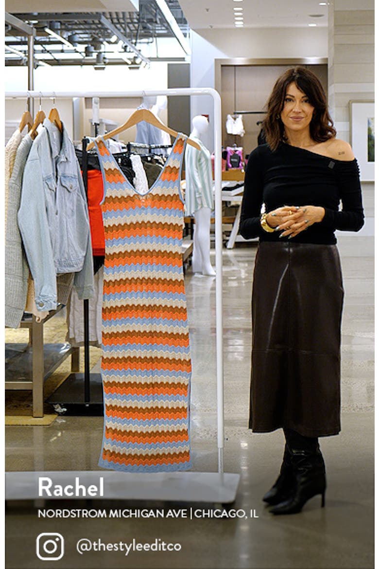 Santorini Sun Pointelle Stitch Sweater Midi Dress video