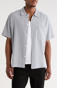 FRAME Textured Cotton Blend Button-Up Shirt