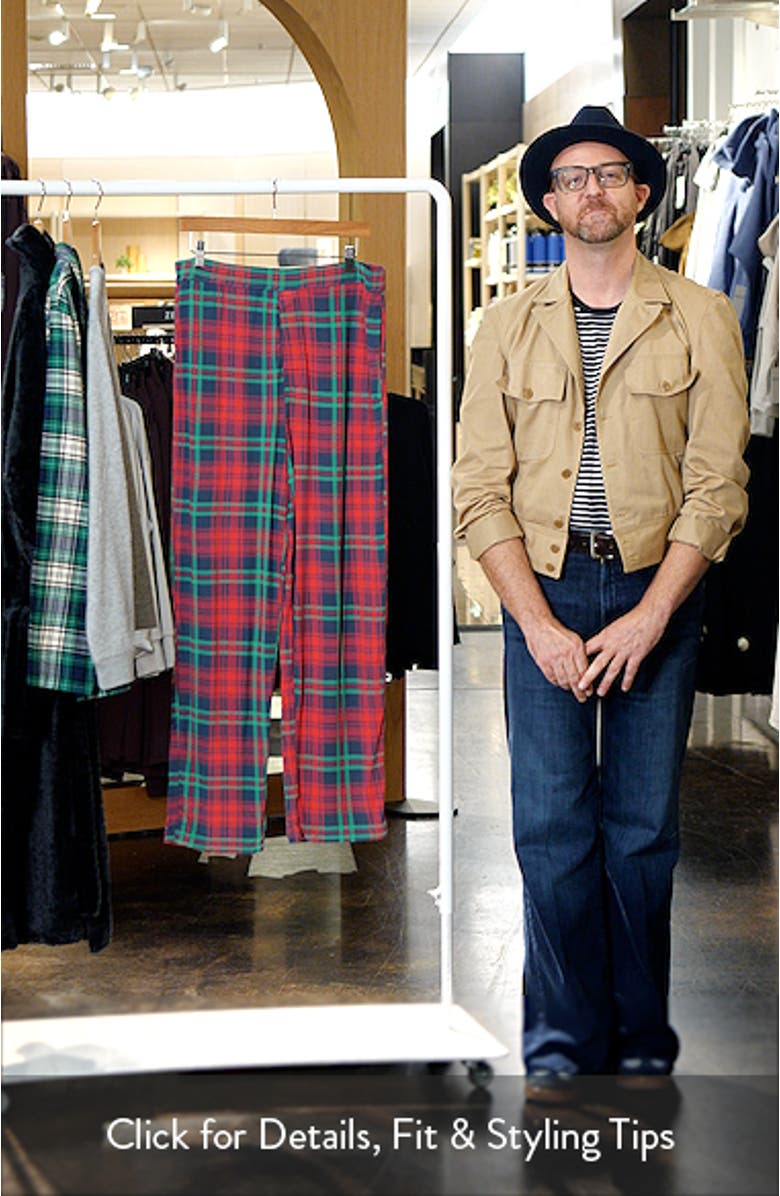 Plaid Print Pajama Pants, sales video thumbnail