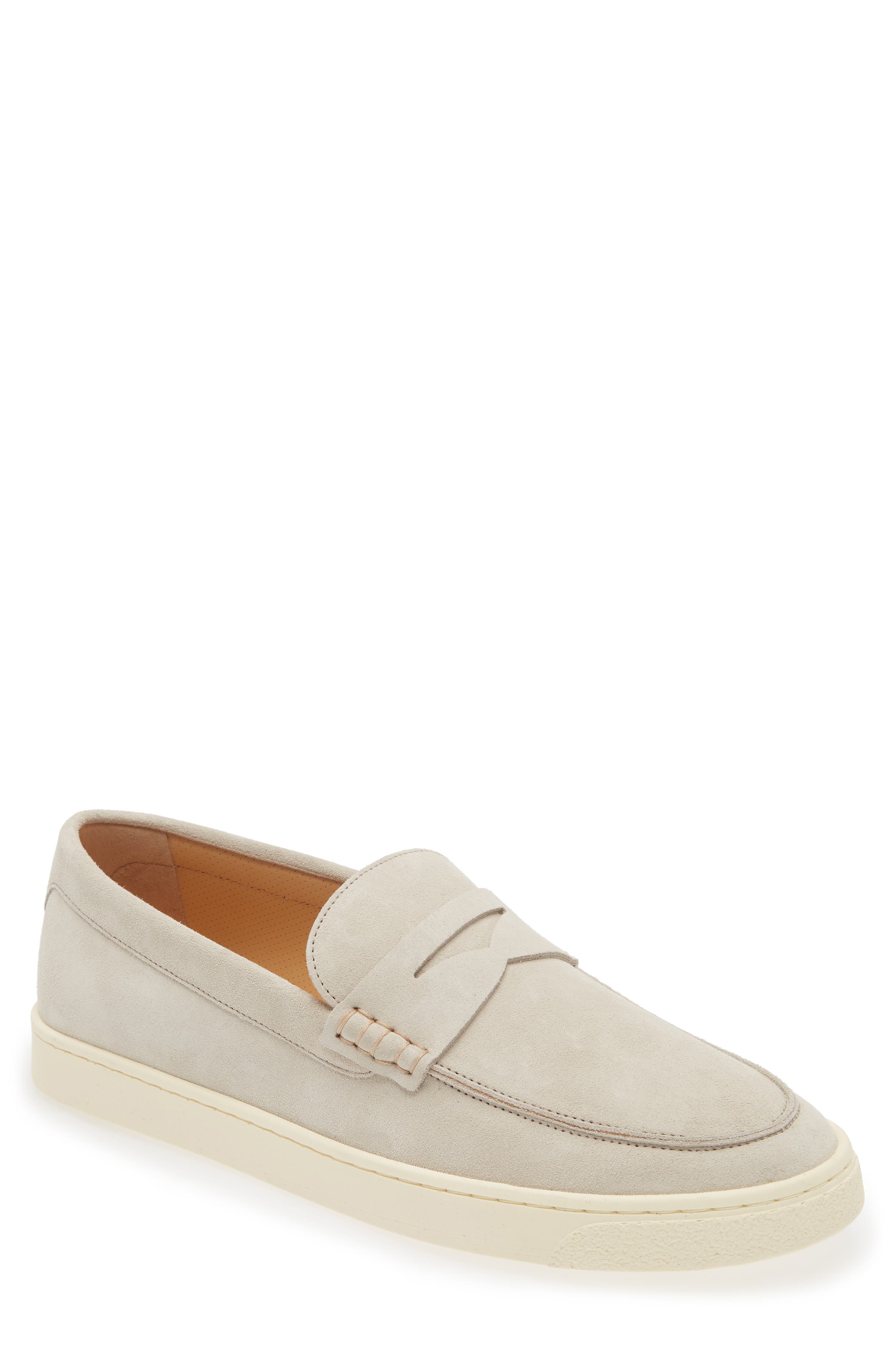 Brunello Cucinelli Suede Slip-On Deck Shoe, Main, color, 