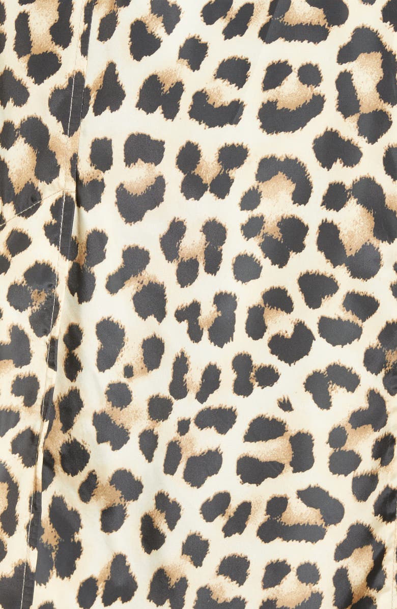 Via Spiga Water Resistant Animal Print Packable Trench Coat, Alternate, color, 
