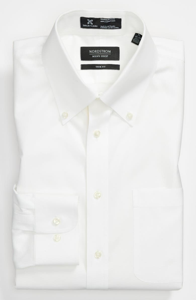 NORDSTROM MEN'S SHOP Smartcare<sup>™</sup> Trim Fit Solid Dress Shirt, Main, color, 
