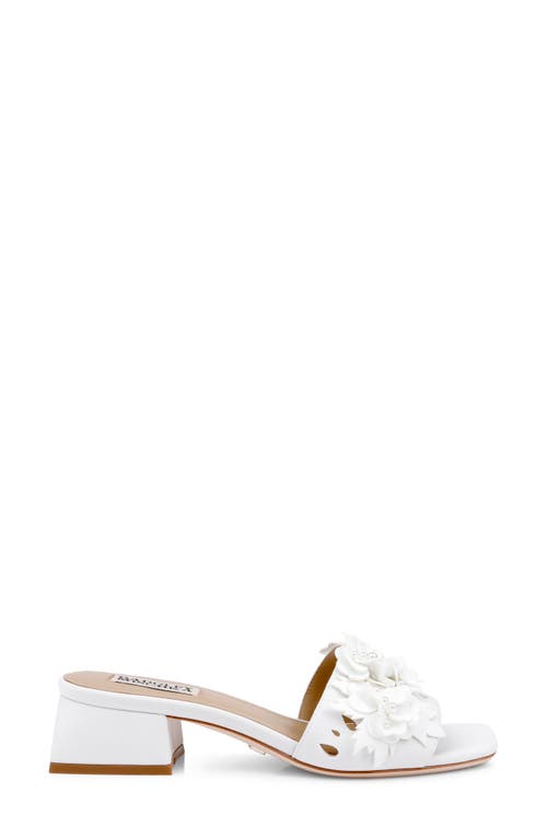 Badgley Mischka Oralia Beaded Floral Slide Sandal In Multi