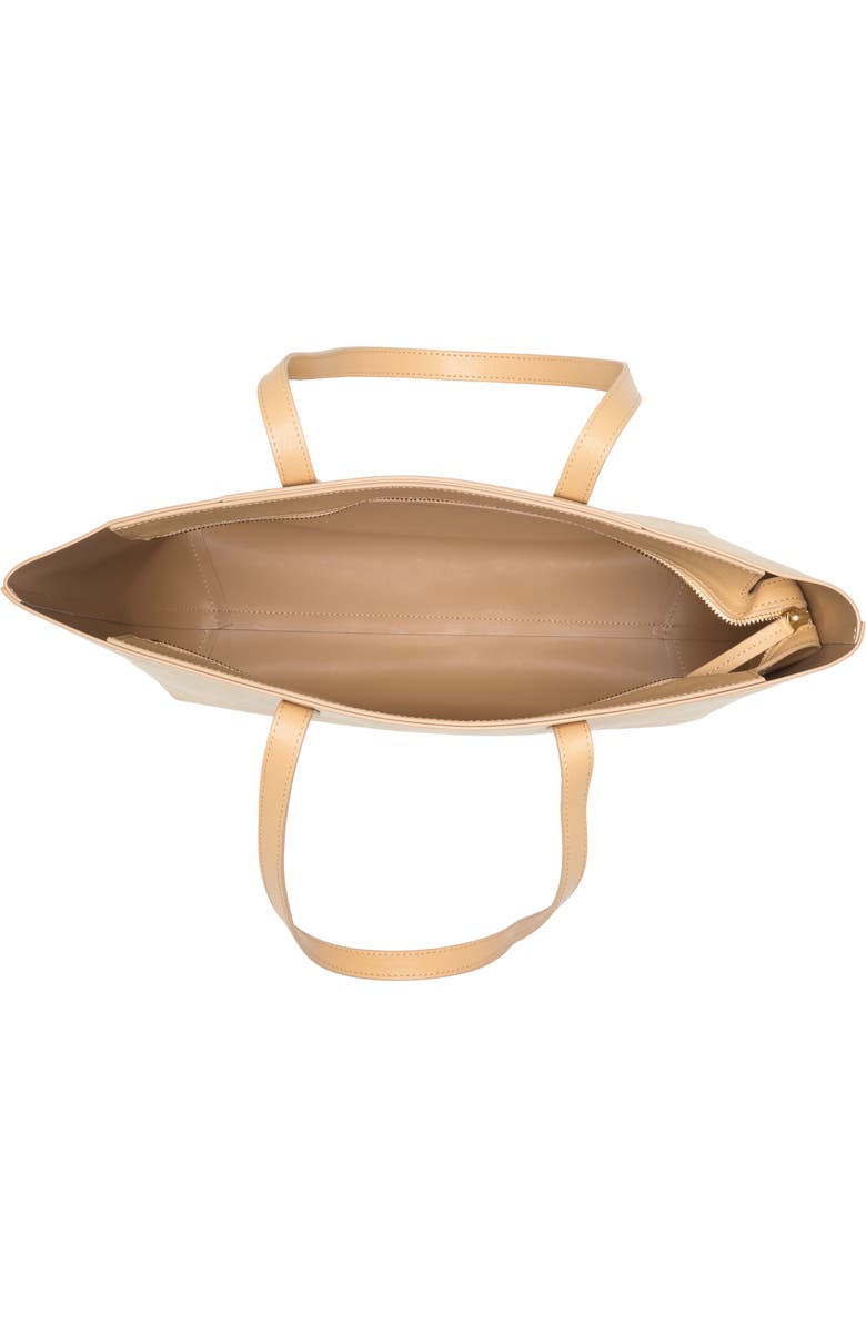 Mansur Gavriel Small Leather Zip Tote, Alternate, color, Sand