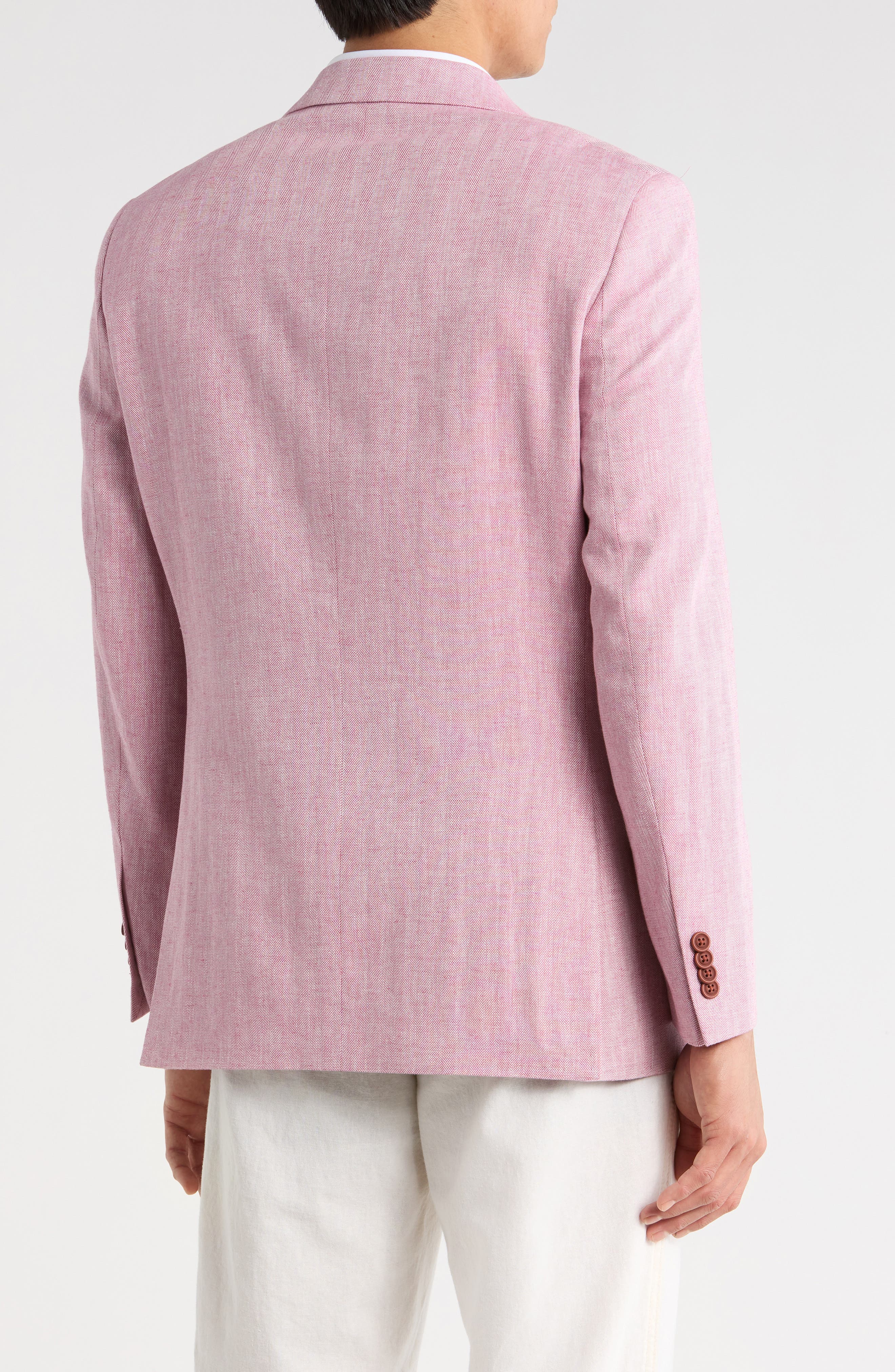 Brielle Herringbone Cotton & Linen Blend Sport Coat - image 2