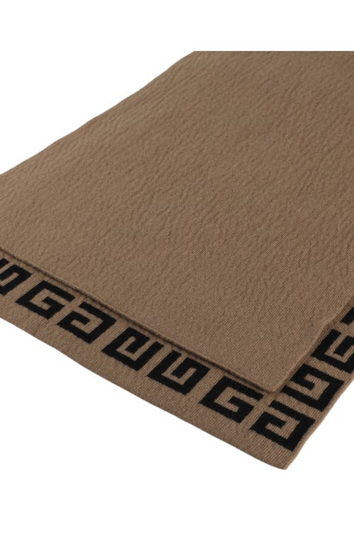 Givenchy Double Face Logo Scarf Man Scarf Multicolored Size - Wool, Cashmere In Havana Black
