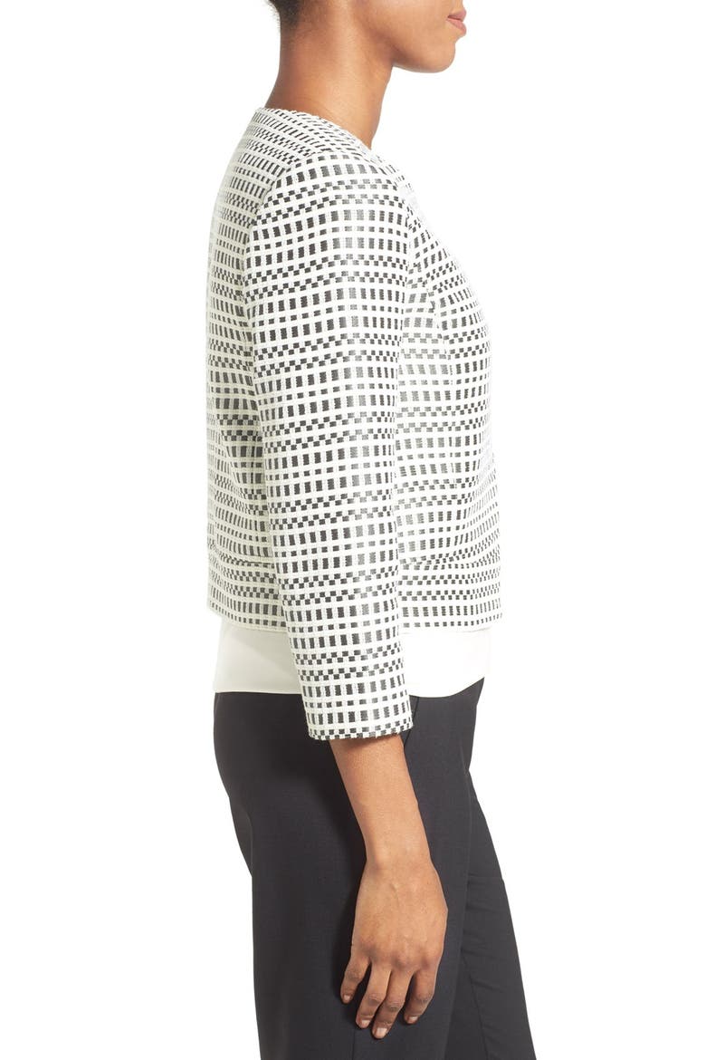 Asymmetrical Crop Tweed Jacket, Alternate, color, OLIVE TERRACE TWEED