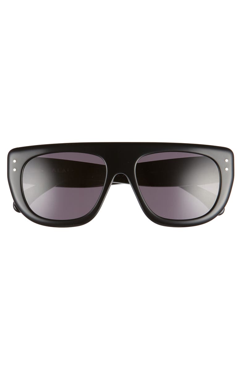 Alaïa 55mm Square Flattop Sunglasses, Alternate, color, 