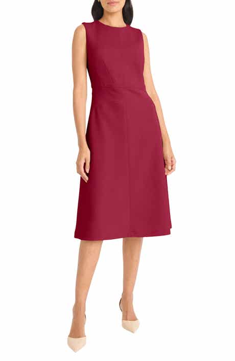 Maggy London Waist Detail Sleeveless Fit & Flare Dress