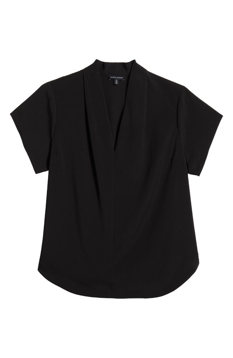 Universal Standard V-Neck Crêpe de Chine Top, Alternate, color,