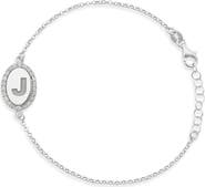 MESHMERISE Diamond Initial Disc Bracelet
