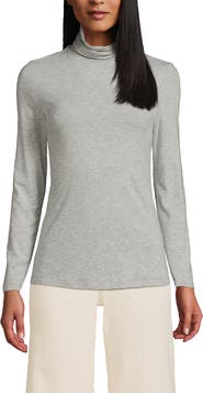 Lands' End Lightweight Jersey Long Sleeve Turtleneck