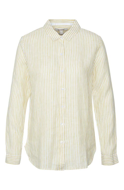 BARBOUR BARBOUR MARINE STRIPE LINEN BUTTON-UP SHIRT