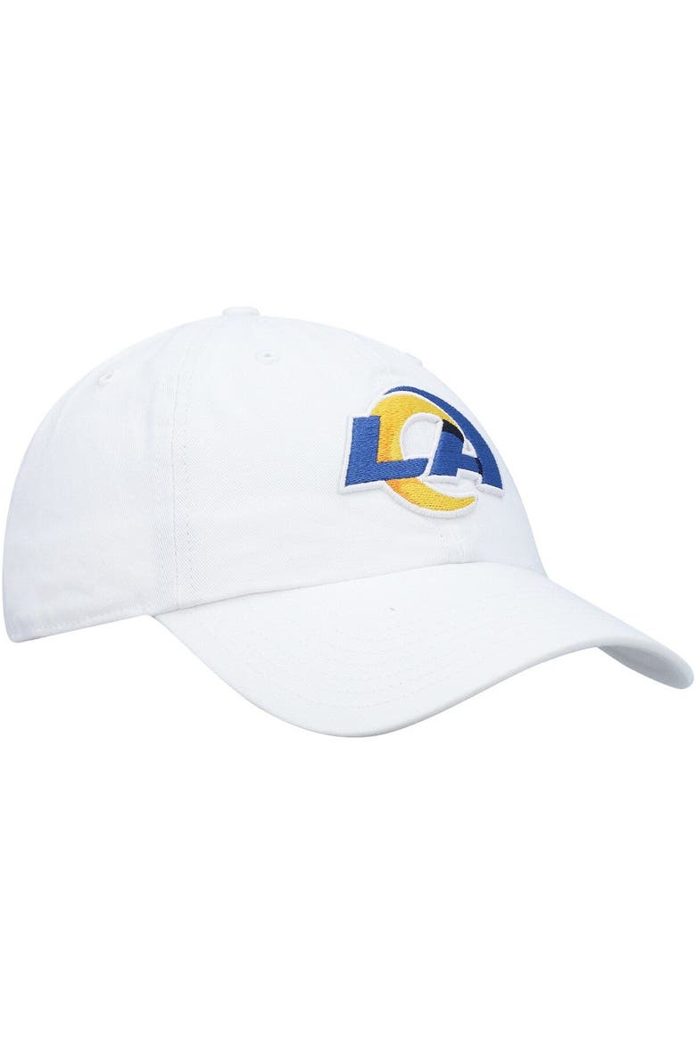 Men's '47 White Los Angeles Rams Logo Clean Up Adjustable Hat, Alternate, color, White