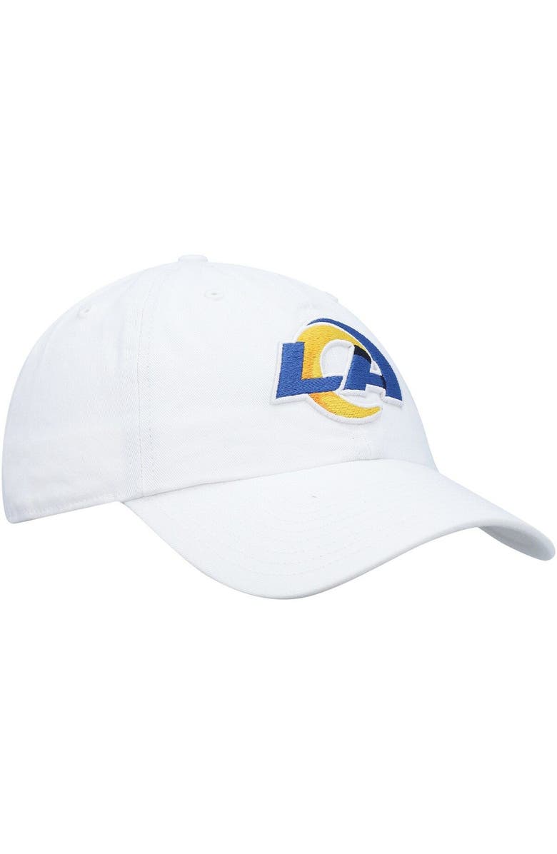 '47 Men's '47 White Los Angeles Rams Logo Clean Up Adjustable Hat, Alternate, color, White