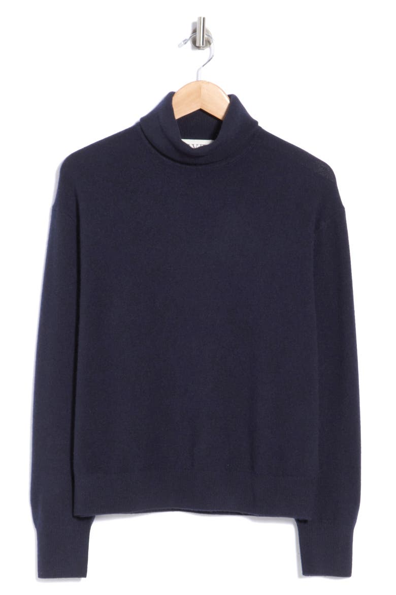 Easy Cashmere Turtleneck Sweater, Main, color, MIDNIGHT