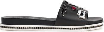 KARL LAGERFELD PARIS Jeslyn Cate Pins Embellished Slide