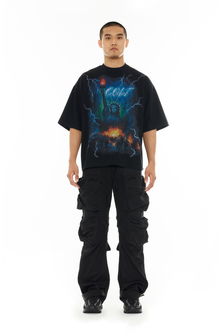 Big Apple Oversize Graphic T-Shirt, Alternate, color, BLACK