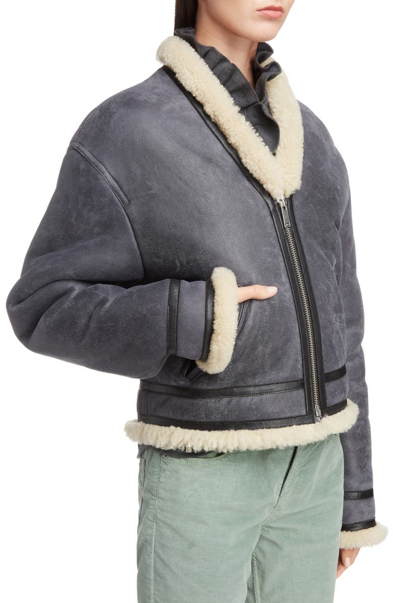 Isabel Marant Étoile Addy Genuine Shearling Jacket, Alternate, color,
