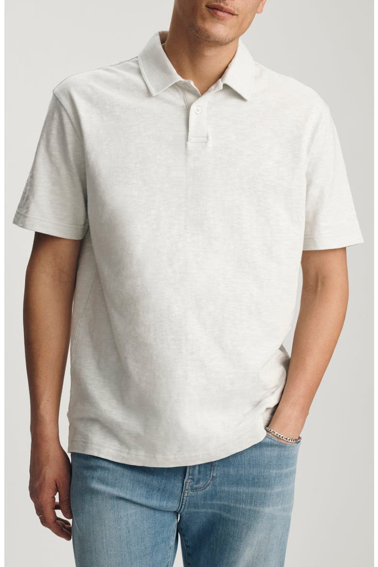 Slub Cotton Polo, Main, color, LUNAR ROCK