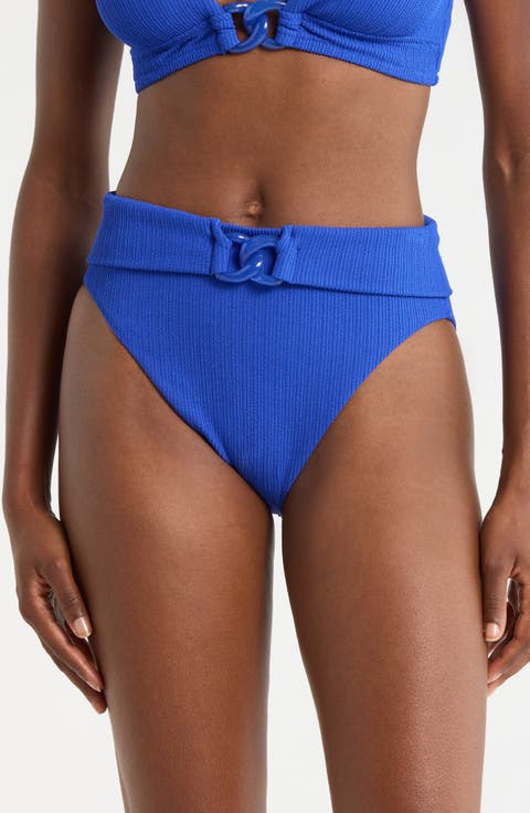 Rib High Waist Bikini Bottoms