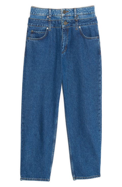 Kitty Double Waist Straight Leg Jeans