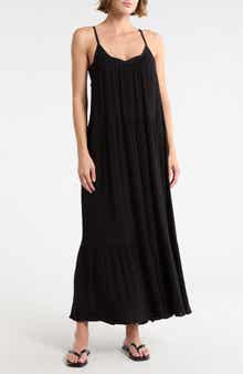 BOHO ME Tiered Gauze Cover-Up Midi Dress