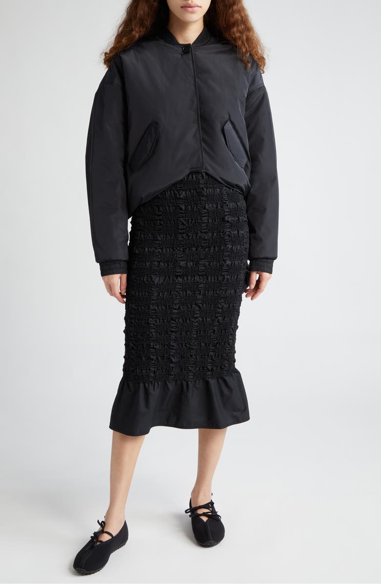 Cecilie Bahnsen Ubon Bow Back Recycled Taffeta Bomber Jacket, Alternate, color, 