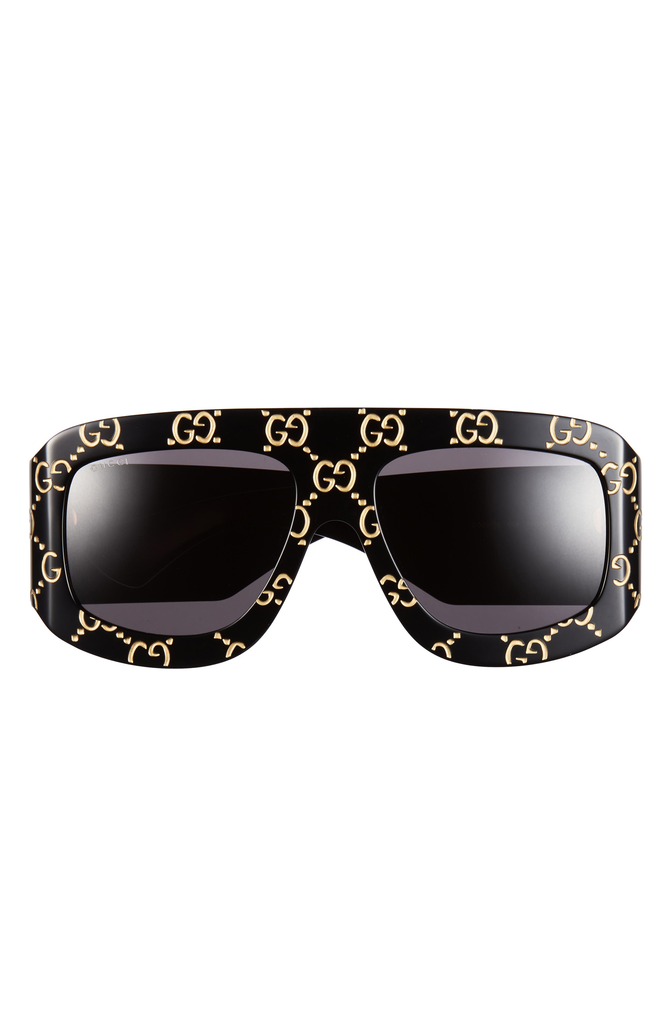 Gucci 59mm Shield Wrap Sunglasses