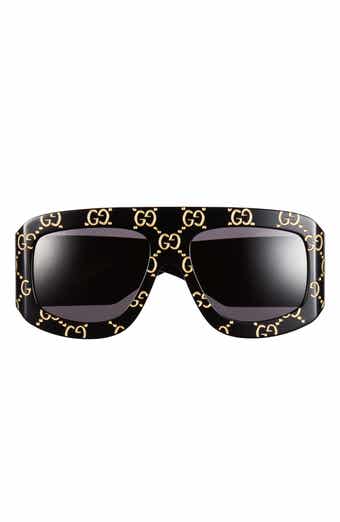 Gucci 59mm Shield Wrap Sunglasses