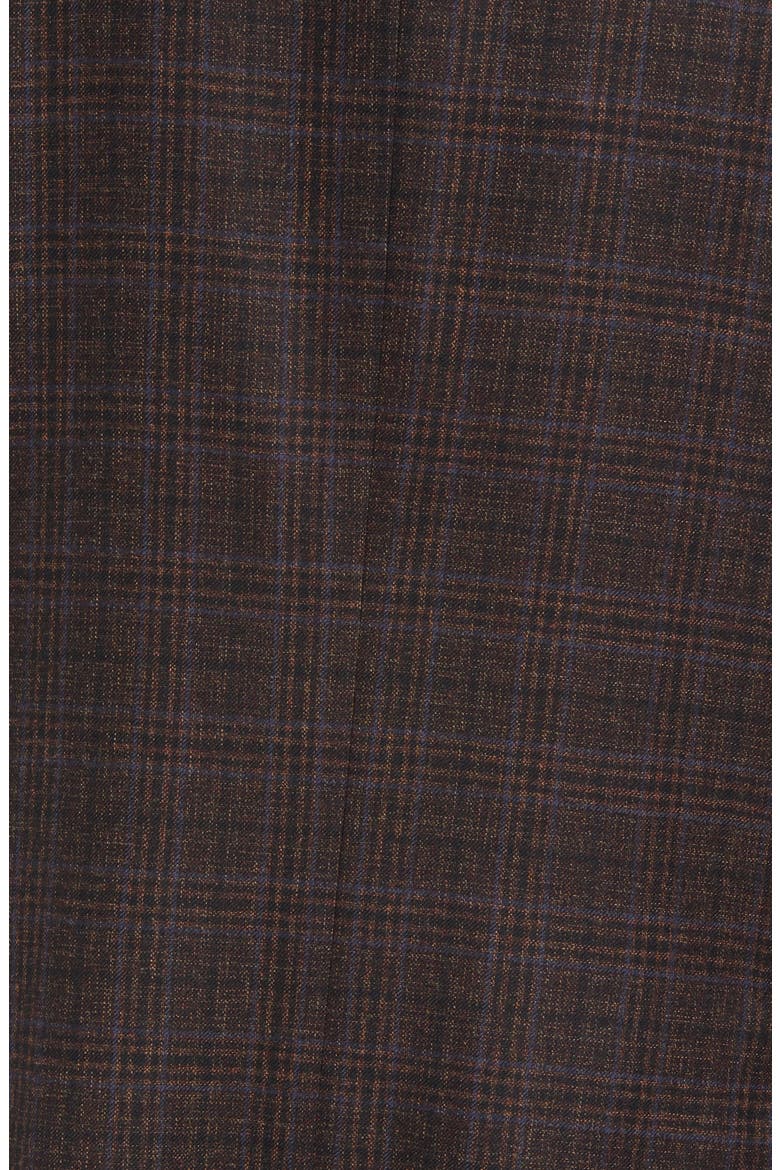 Konan Trim Fit Plaid Wool Sport Coat, Alternate, color, BROWN