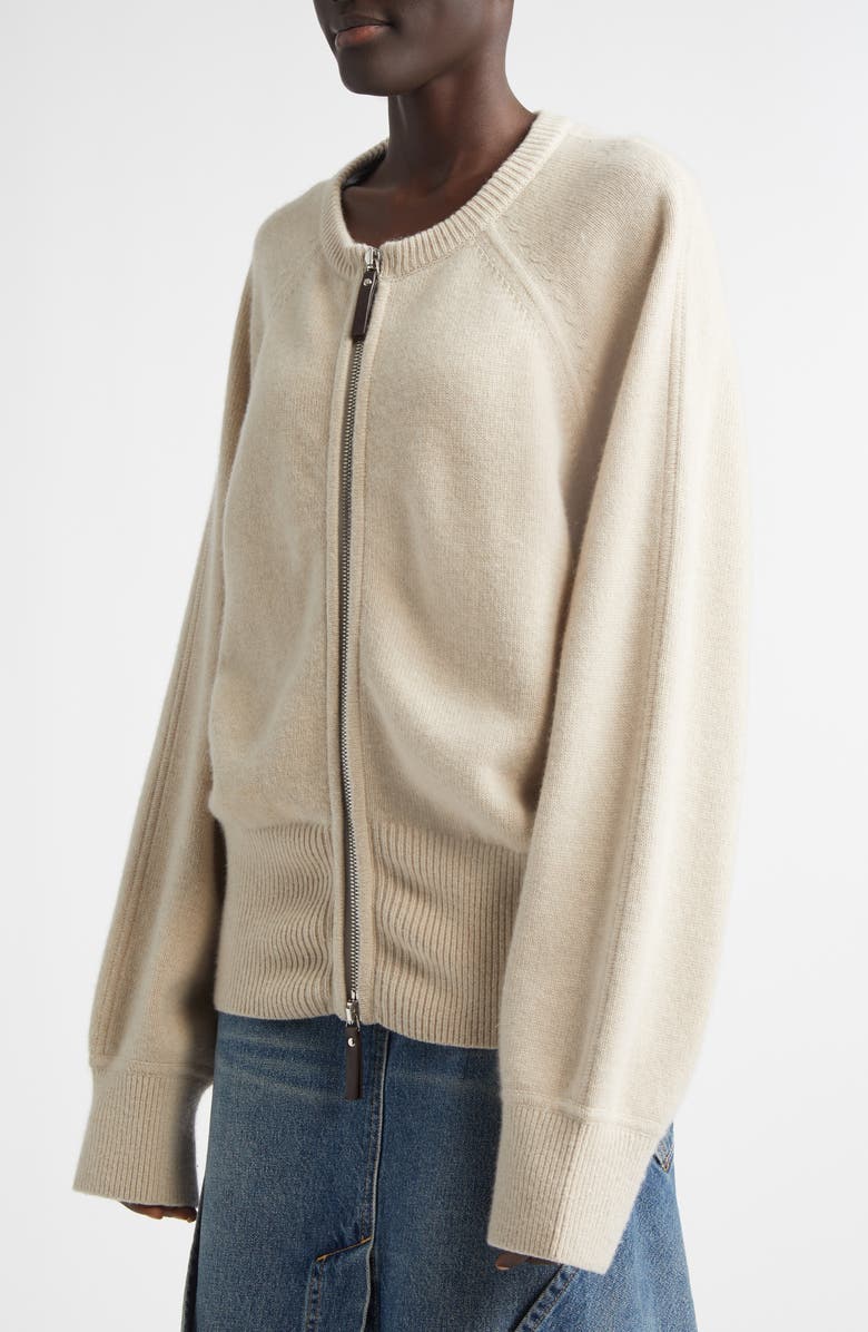 Brandon Maxwell The Conrad Knit Jacket, Alternate, color, Oatmeal/ Brown