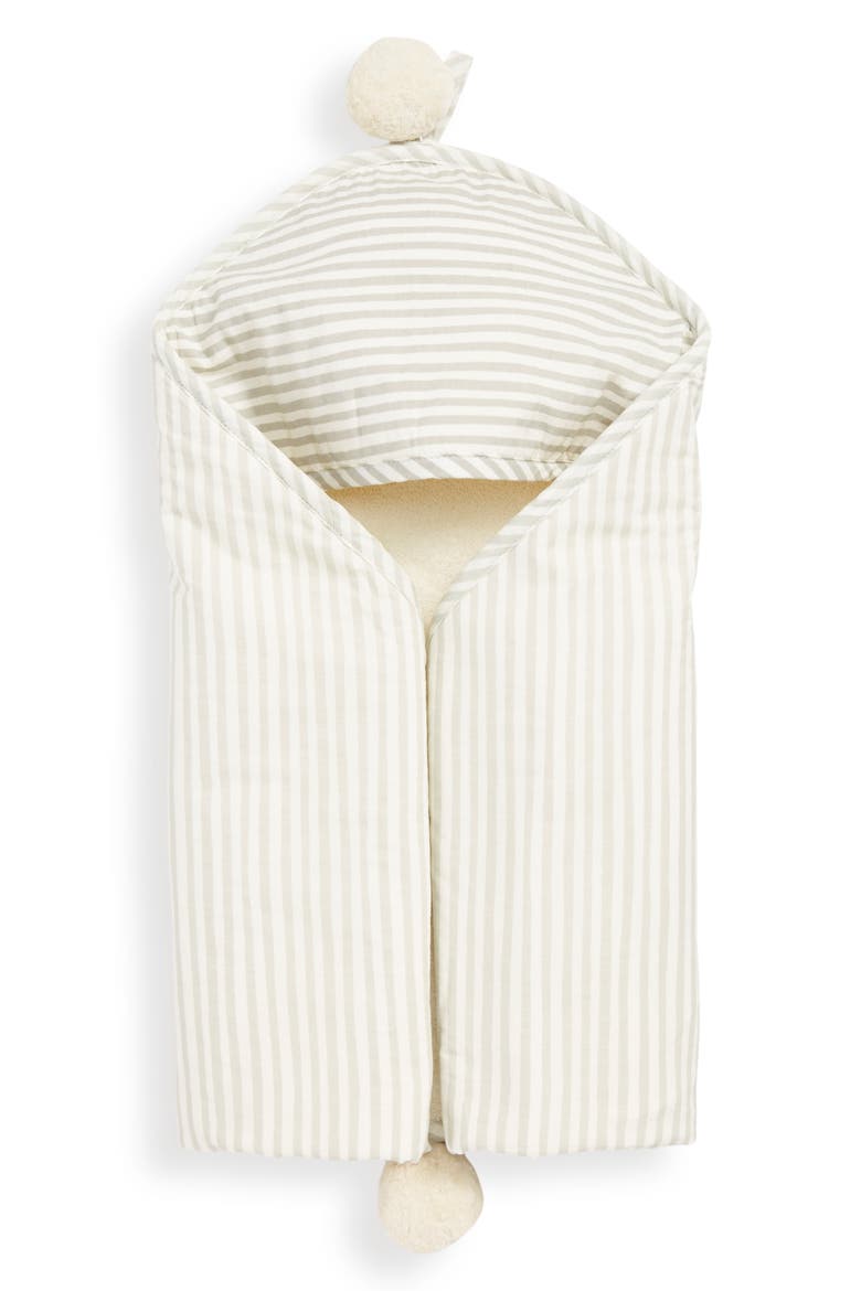 Stripes Away Hooded Towel, Main, color, STRIPES AWAY PEBBLE GREY
