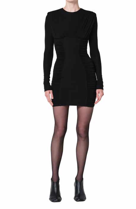 Abbi Ruched Long Sleeve Minidress