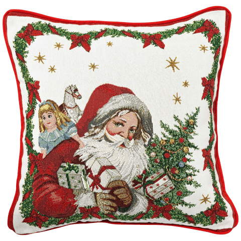 Toy's Fantasy Embroidered Square Pillow Santa