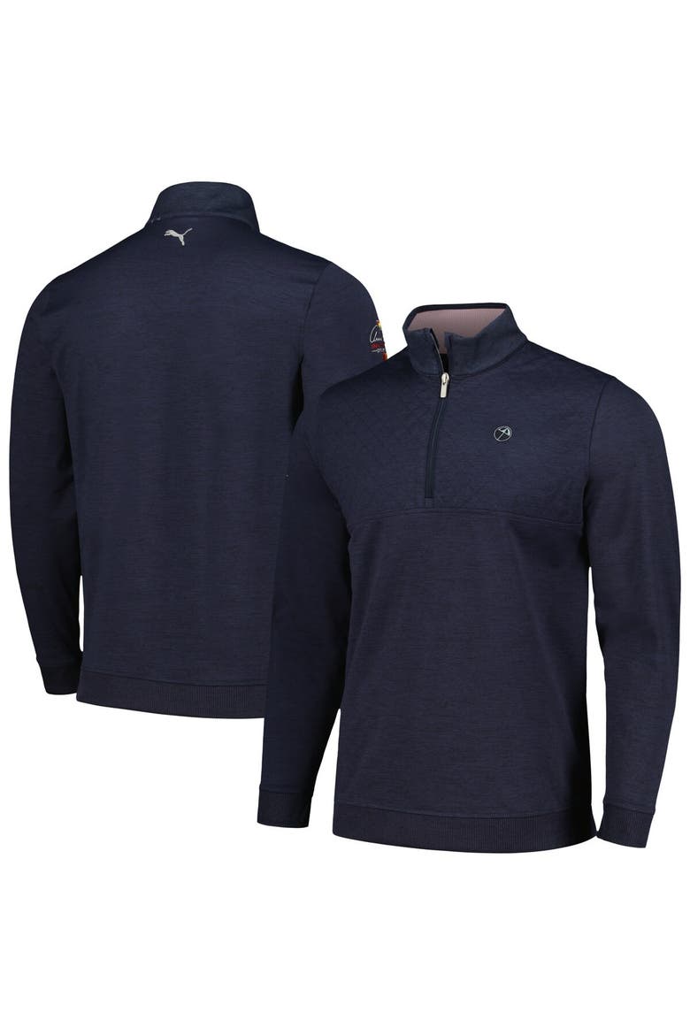 Men's Puma x Arnold Palmer Collection Navy Arnold Palmer Invitational Castle CLOUDSPUN Quarter-Zip Top, Alternate, color, Navy