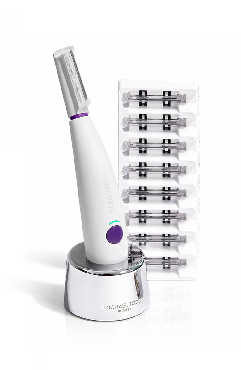 MICHAEL TODD BEAUTY Sonicsmooth At-home Sonic Dermaplaning System, Main, color, Reflects All Light Fully.
