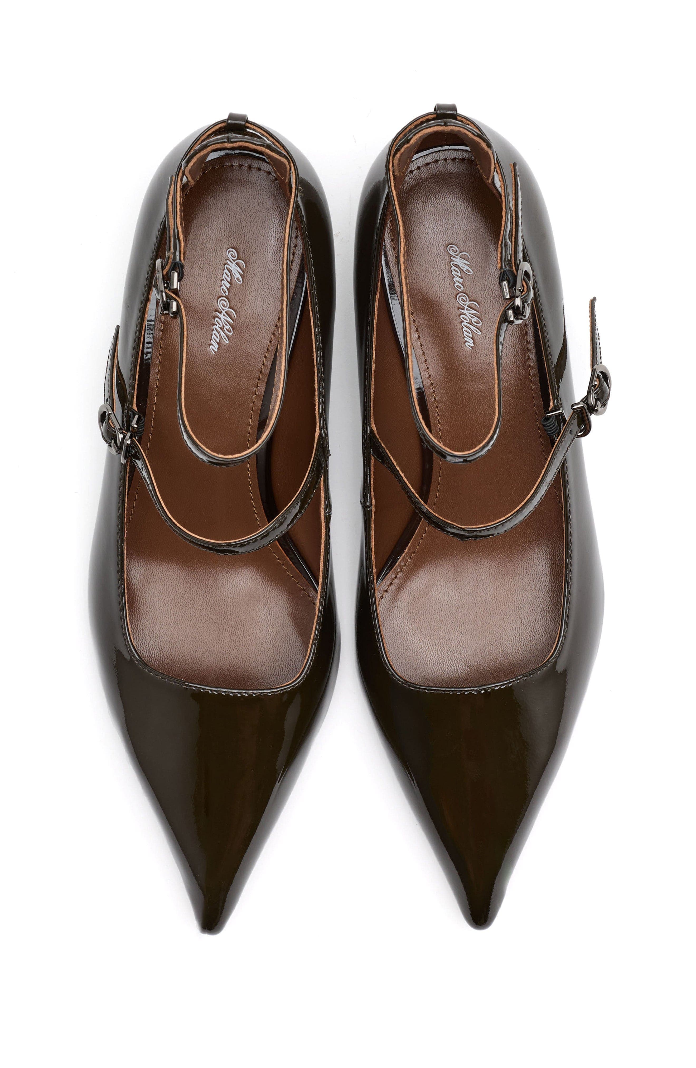 MARC NOLAN Paige Patent Leather Kitten Heels, Alternate, color, Dark Green