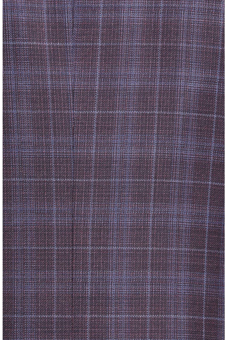 Siena Soft Classic Fit Plaid Wool Sport Coat, Alternate, color, BURGUNDY