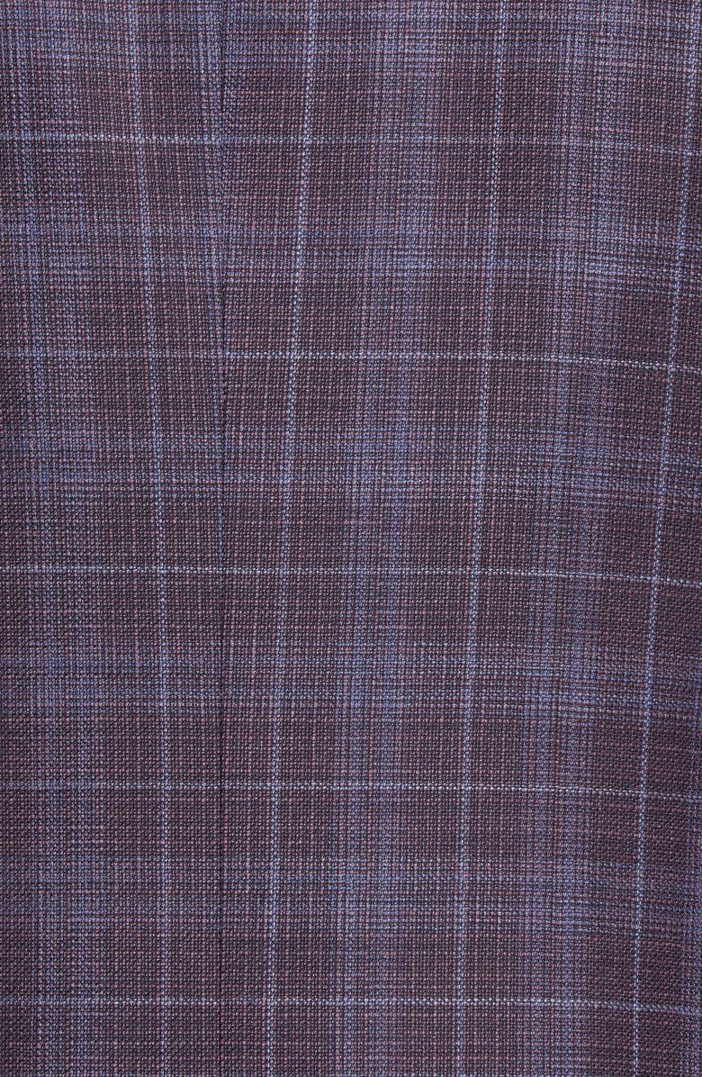 Canali Siena Soft Classic Fit Plaid Wool Sport Coat, Alternate, color,