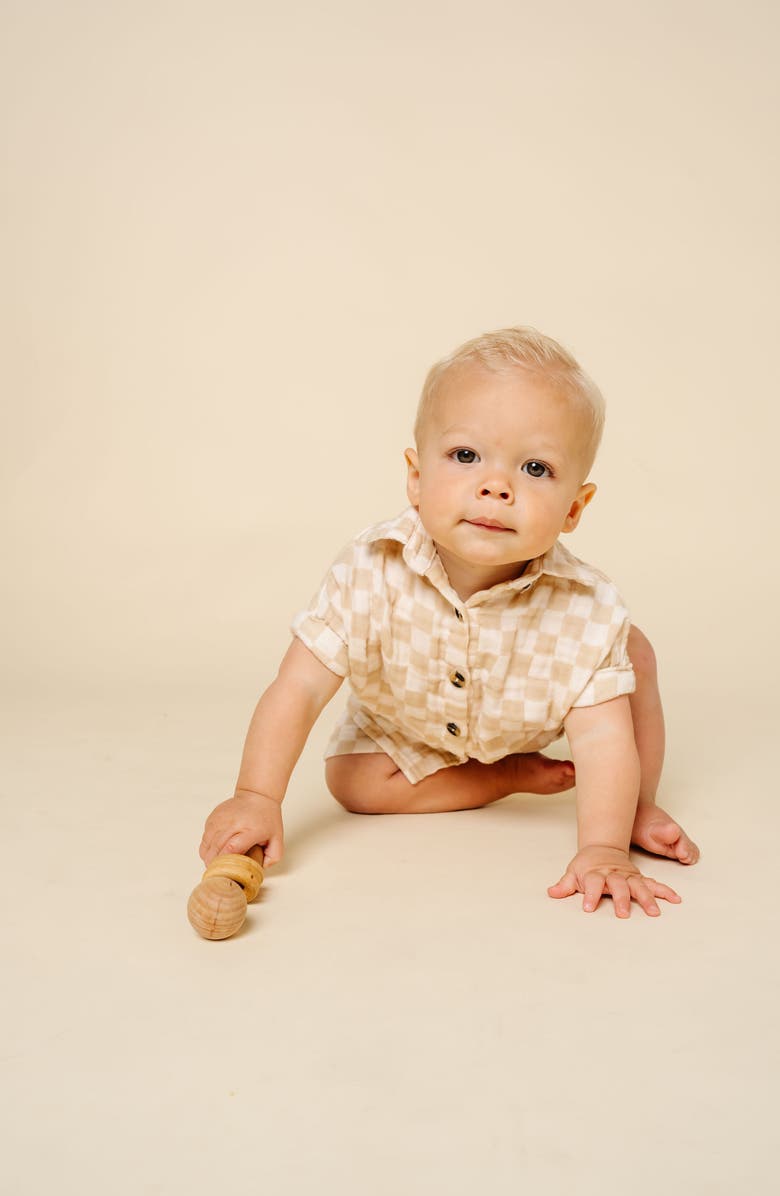 Lou Lou and Company Cloud Cotton Muslin Button-Up Shirt & Shorts Set, Alternate, color, Austin