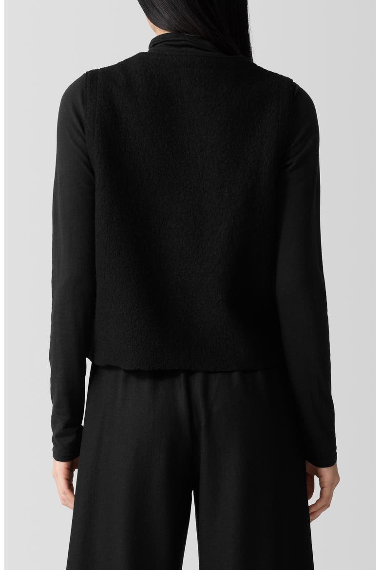 Button Front Wool Vest, Alternate, color, BLACK