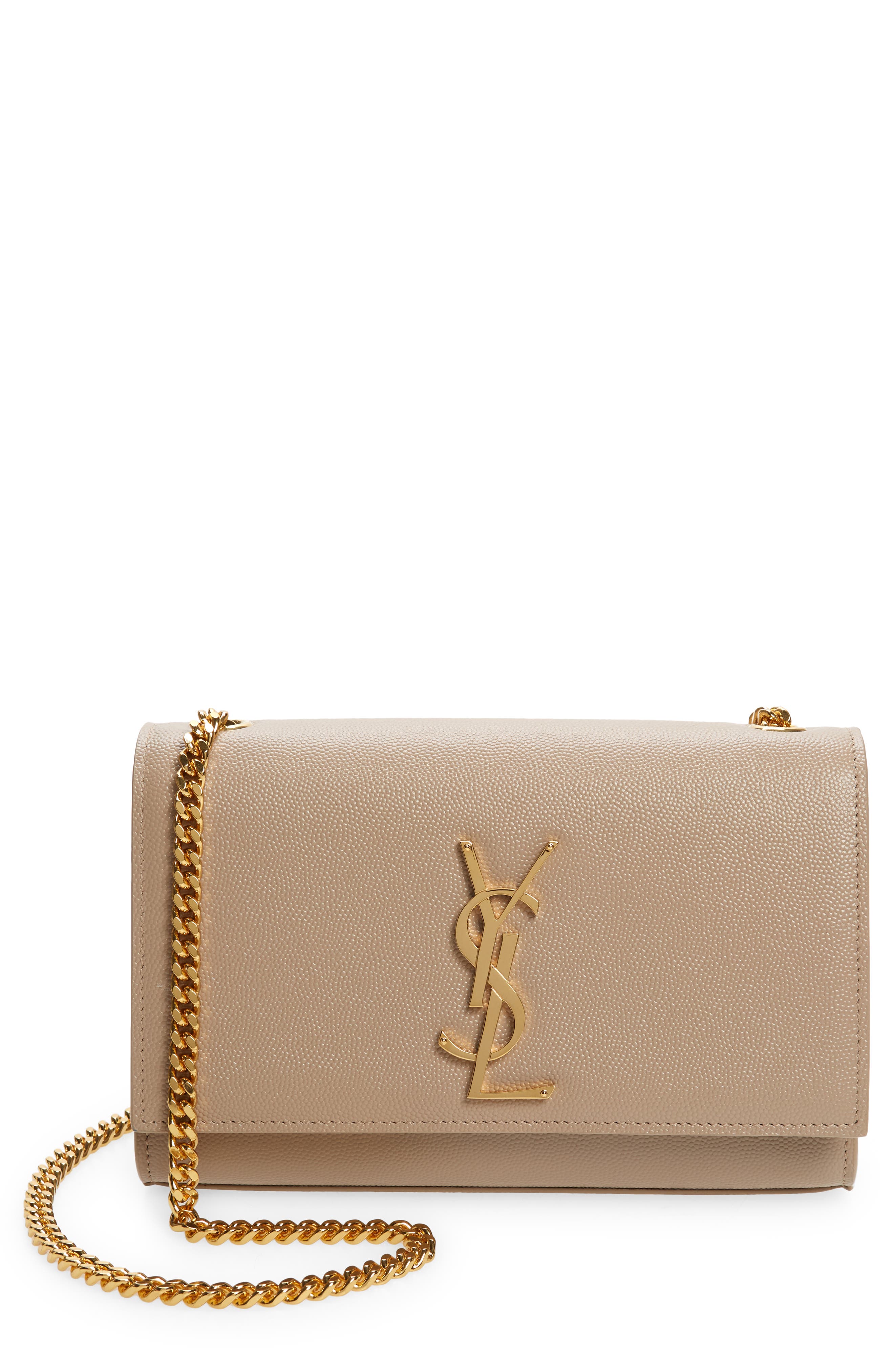 Saint Laurent Small Kate Leather Shoulder Bag, Main, color, 