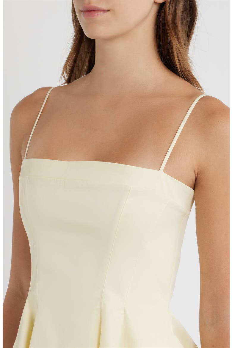 Dolly Stretch Cotton Fit & Flare Cocktail Dress, Alternate, color, LEMON