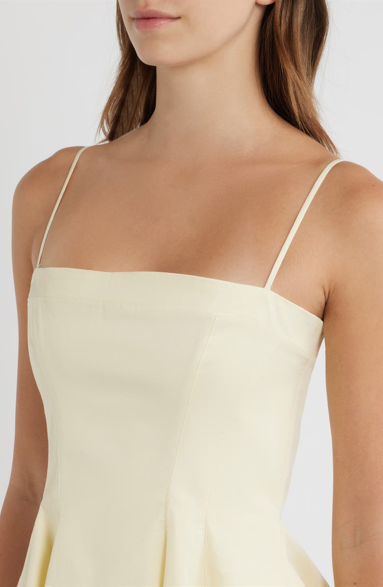 HOUSE OF CB Dolly Stretch Cotton Fit & Flare Cocktail Dress, Alternate, color, Lemon