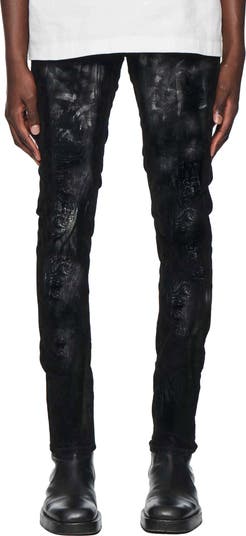 Silver Screen Foil Skinny Jeans