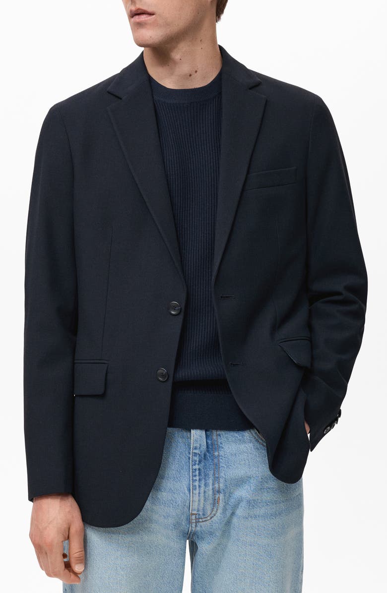 MANGO Verner Slim Fit Suit Blazer, Main, color, Navy