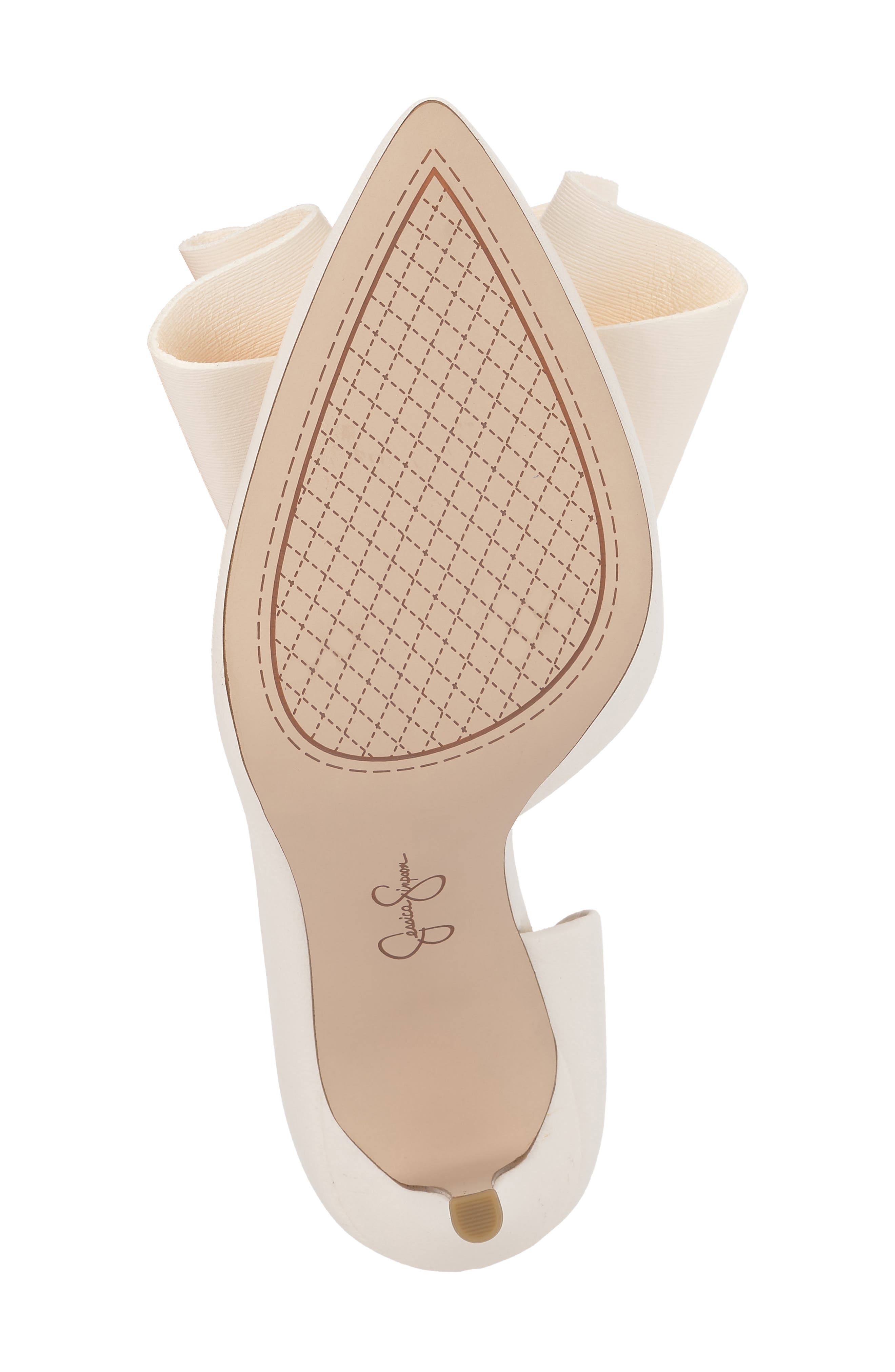 Jessica Simpson Penari Pointed Toe Half d'Orsay Pump, Alternate, color, Soft Ivory