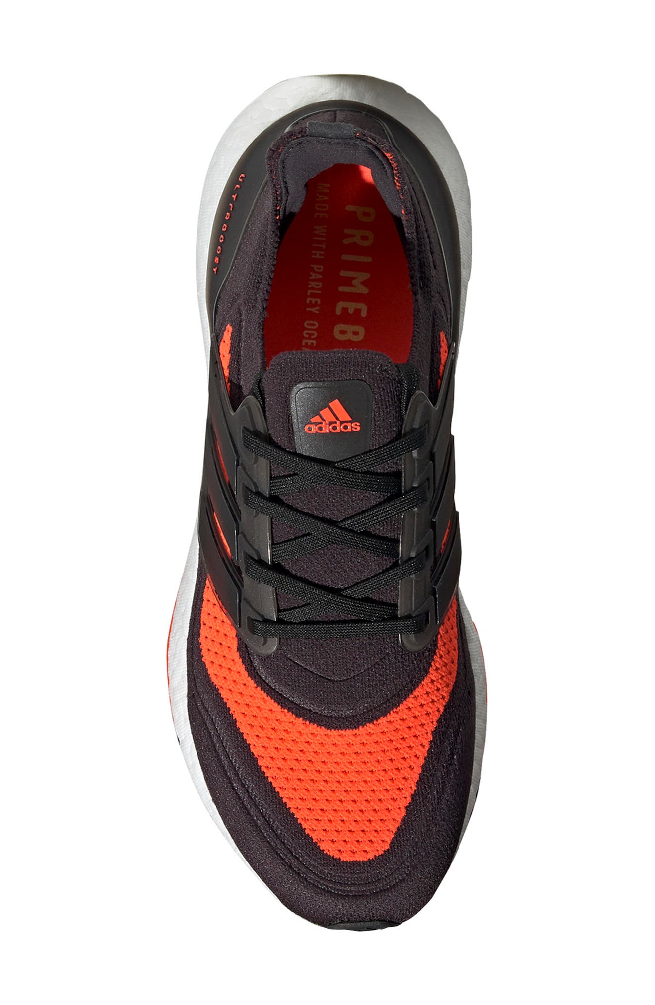 UltraBoost 21 Running Shoe, Alternate, color, CARBON/ CORE BLACK/ SOLAR RED