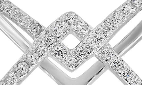 Queen Jewels Zigzag Cubic Zirconia Ring In Silver